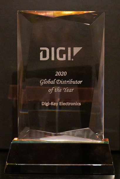 Digi-Key Electronics Named Global Distributor of the Year by Digi International for Fourth Year in a Row